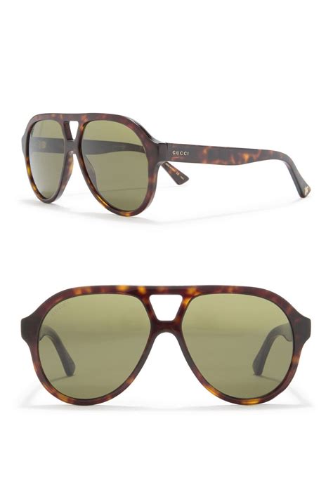 gucci glasses aviator|gucci 56mm exaggerated aviator sunglasses.